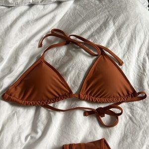 Aerie Bikini Top & Bottom - Size S Burnt Orange
